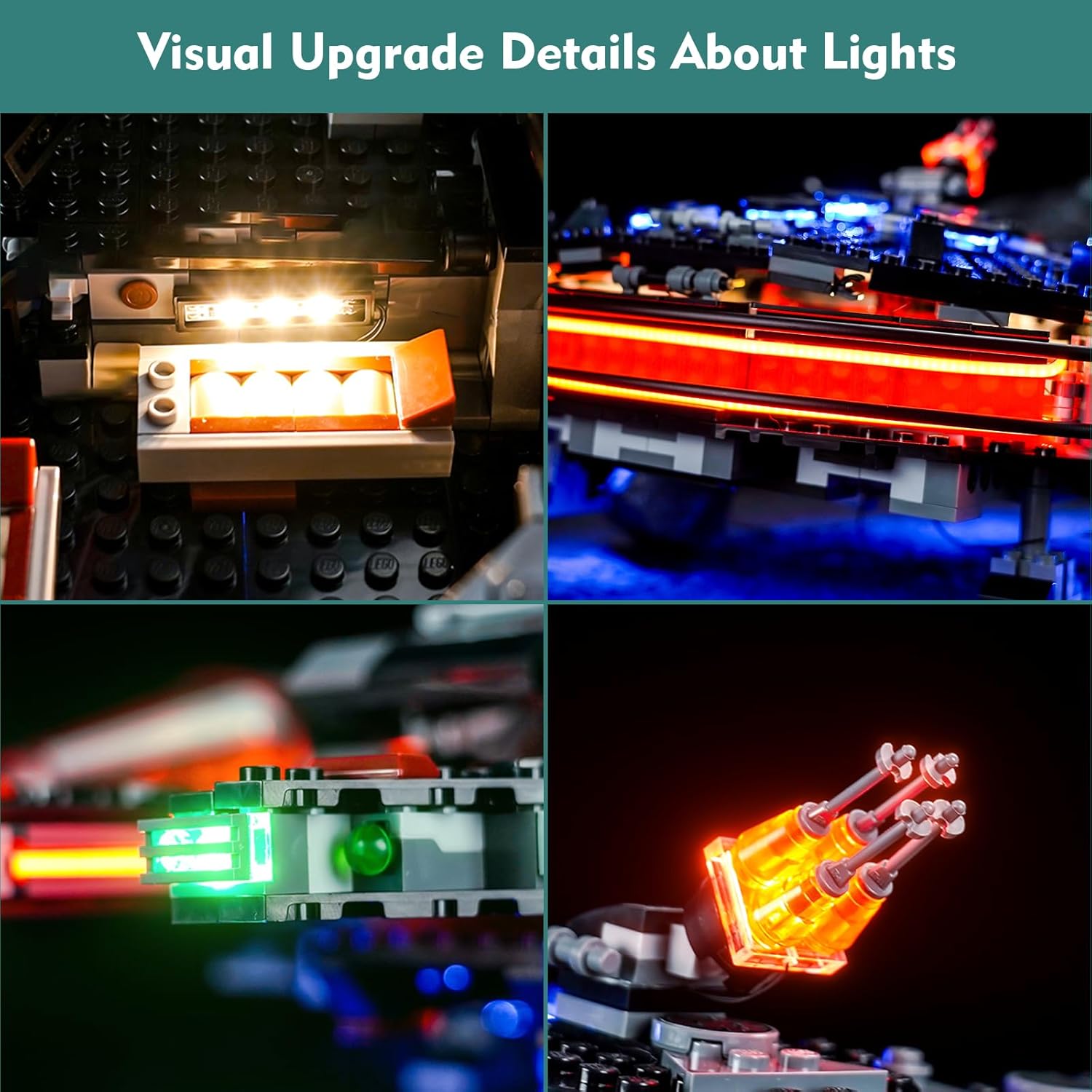 Light Compatible with Lego 75389 The Dark Falcon Buildable Starship - No Models Only Light, Creative Lighting Set Accessories Compatible with Lego 75389 Starship (Standard Version)