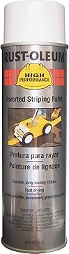 High Performance Striping Paint, Flat/matte White, 18 Oz Aerosol Can