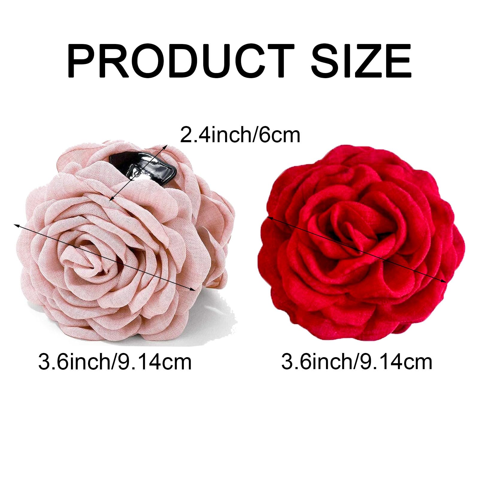Amazon.com : HAIMITI Flower Hair Clips Large Rose Hair Claw  display picture 1