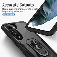 Vista 8 de Funda para Samsung Galaxy S22 Plus con soporte, anillo magnético de armadura, resistente funda protectora de grado militar a prueba de golpes