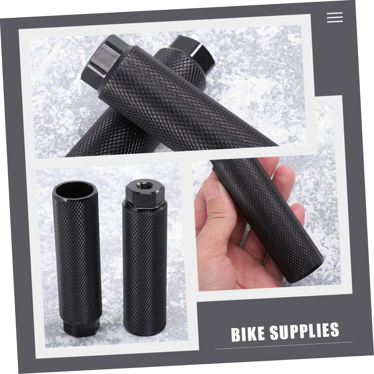 VANZACK 1 Set Bike Pegs Slip Portable Foot Pedals for Rear Axle Compatible with Mountain and Road Bikes Compact Design for Easy Installation