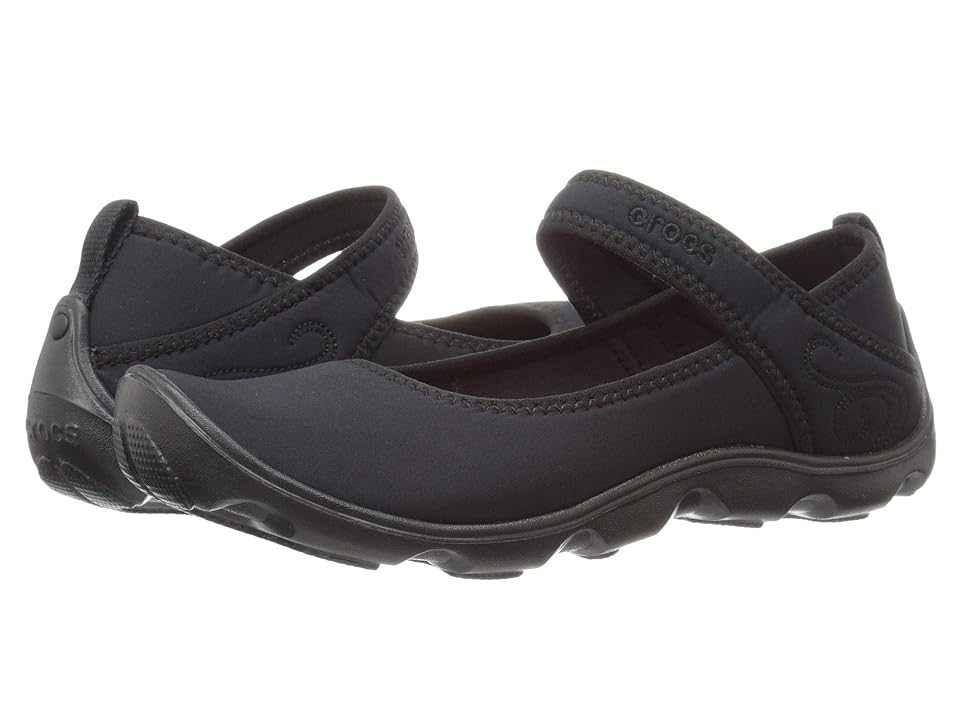 

Crocs Kids Busy Day MJ Flat Girls (Little Kid/Big Kid) (Black/Black) Girls Shoes
