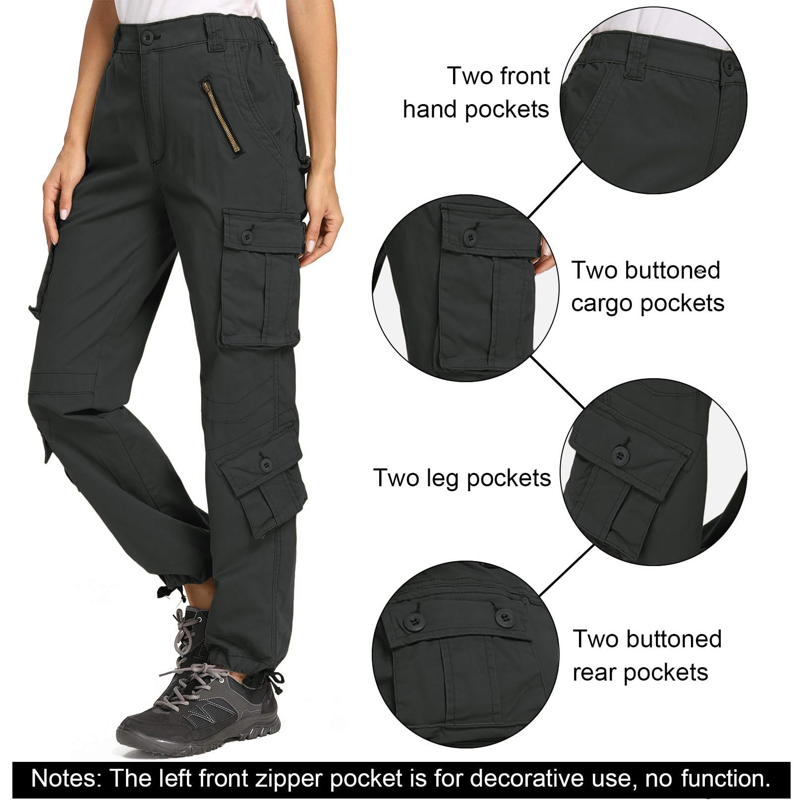 Jessie Kidden Pantaloni cargo da combattimento da donna, mimetici, militari, tattici, da lavoro