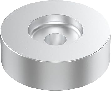 Kedok 45 RPM Adapter, for 7 Inch Vinyl Record Players and Technics Turntables, Solid Aluminum Dome 45 Adapter Silver