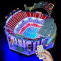 Vista 1 de Kit de luces LED RC compatible con Lego 10284, kit de iluminación de edificio para (FC Barcelona). (Solo kit de luz Led) (RC con sonido)