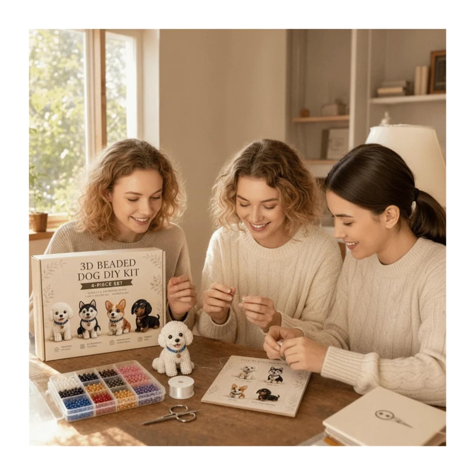 kit di perline fai da te Kit da ricamo con perline animali fai te fatto a mano(Style-B)
