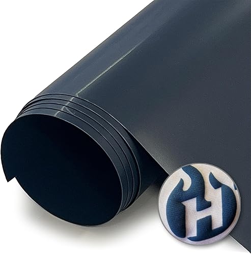 HT Puff - Vinilo de transferencia de calor de 20 pulgadas (azul marino, 5 yardas)  Papel de vinilo para planchar con plancha para camisetas, tela,