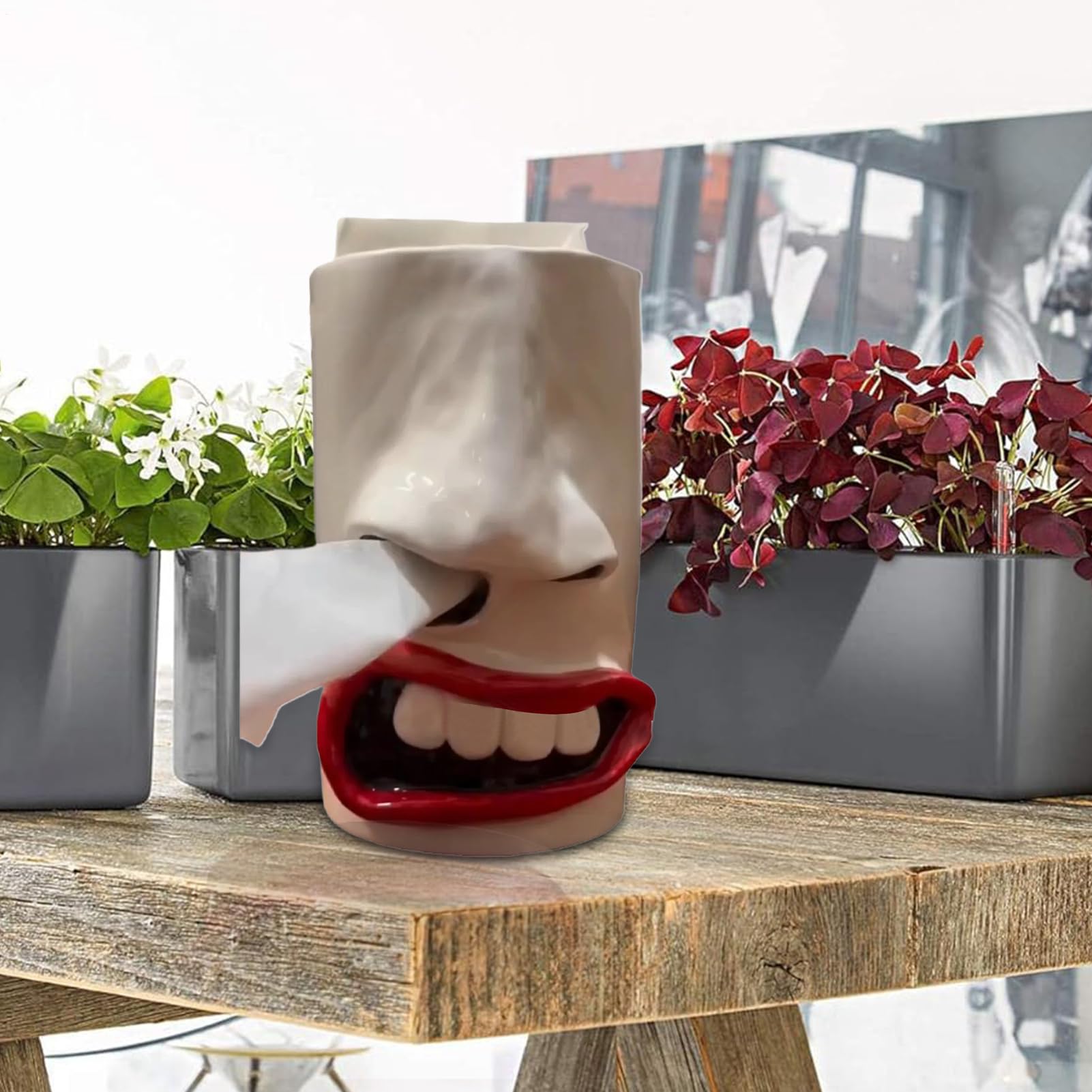 Taschentuchspender Lustig, Niesender Taschentuchbox, Abstrakte Person Statue Deko, Serviettenhalter, Taschentuchhalter Für Bad, Küche, Wohnzimmer, Schlafzimmer