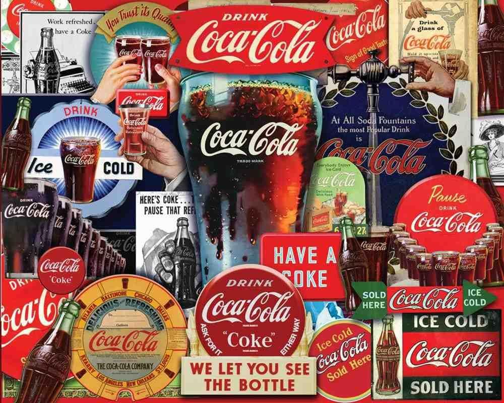 Springbok Puzzles - Coca-Cola Decades Of Tradition - 2000 Piece Jigsaw Puzzle - Large 34 Inches by 42.5 Inches Puzzle - Made in USA - Unique Cut Interlocking Pieces - Officially Licensed Coca Cola Puzzle