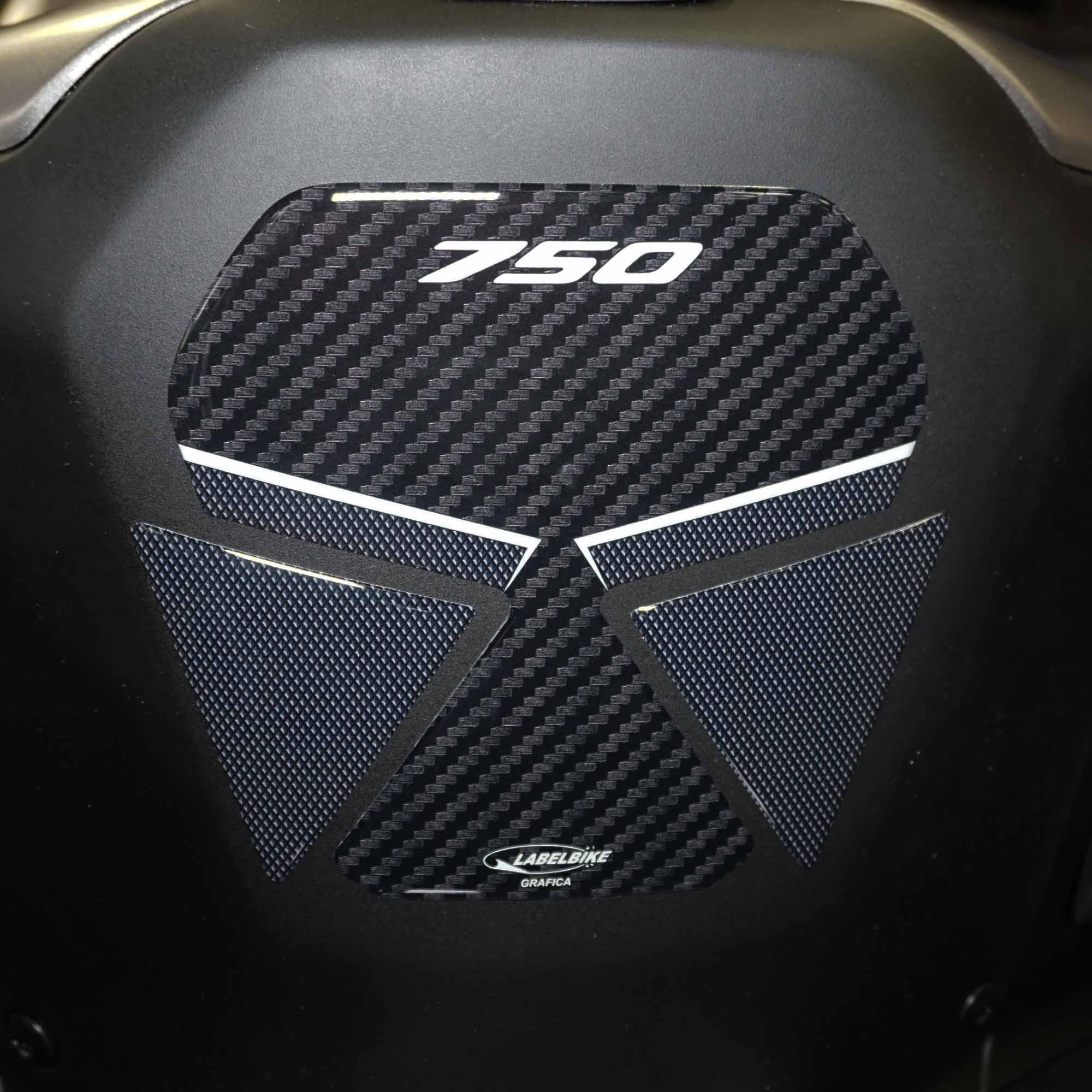 labelbike - Adesivi 3D Moto Pedana e Zona Accensione Decorazioni e Protezioni con Licenza Ufficiale Honda in Resina compatibili con Honda Forza 750