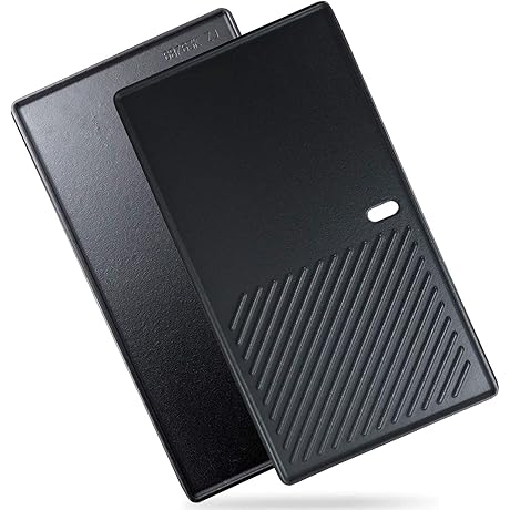 Uniflasy Cast Iron Reversible Grill & Stove Top Griddle for Charbroil Gas Grills