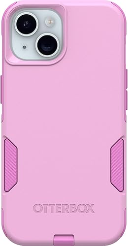 Miniatura 1 de OtterBox Carcasa para iPhone 15, iPhone 14 y iPhone 13 Commuter Series - RUN WILDFLOWER (rosa), delgada y resistente, apta para bolsillo, con
