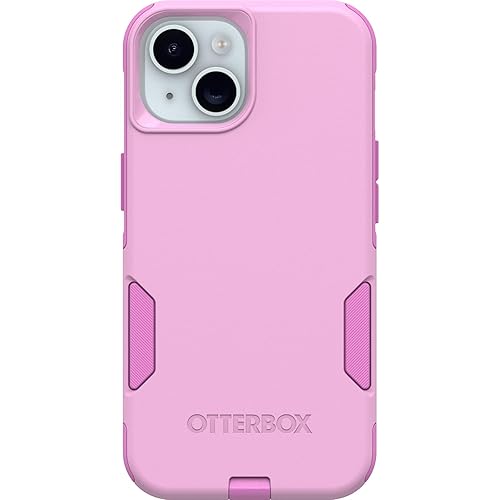OtterBox iPhone 16e, 15, 14, & 13 Commuter Series Case - Run Wildflower (Pink), Slim & Tough, Pocket-Friendly, with Port Protection