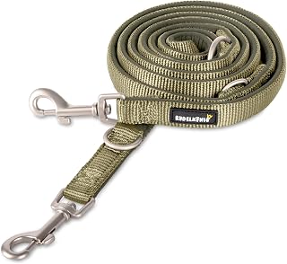 Rudelkönig Correa Perro Bella - 2,30m de Longitud - Correa Perro adiestramiento Ajustable para Perros medianos y Grandes - Correa para Perros en Color Caqui