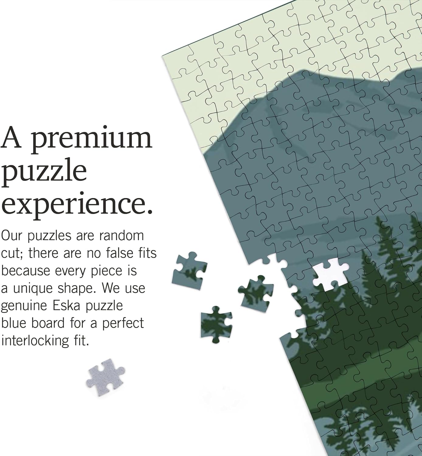 Lantern Press Glacier National Park, Black Bear and Cub 1000 Piece Jigsaw Puzzle for Adults, Made in USA with Reference Poster