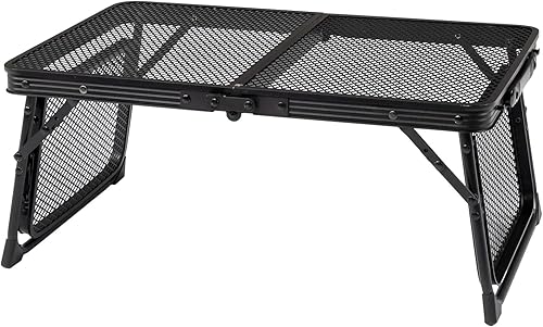 Miniatura 5 de Mesa de parrilla para exteriores de 3 pies  Mesa de camping plegable  Mesa de picnic portátil con paneles de alas y asa de transporte  Mesa plegable