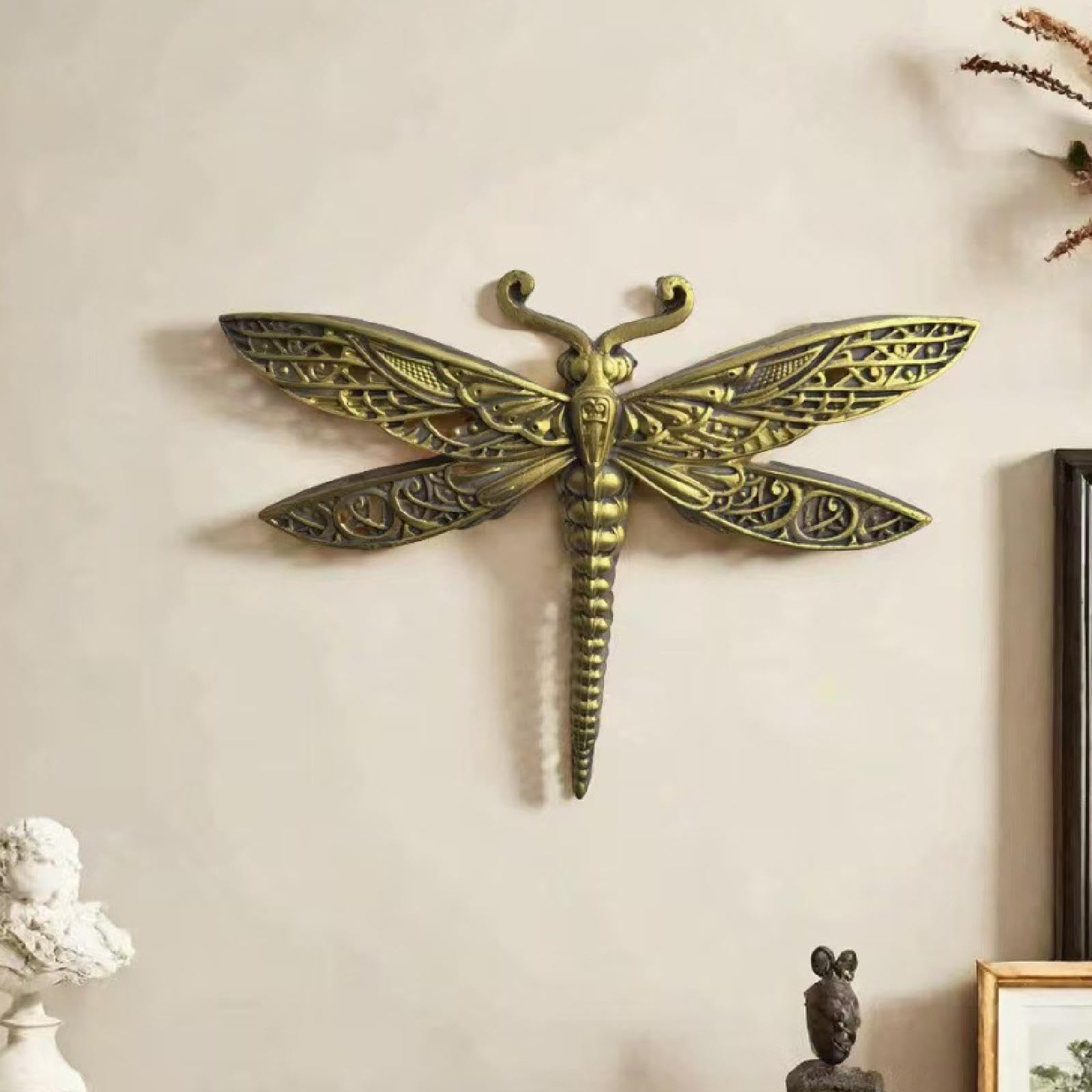 Dragonfly Wall Decor Wall Hanging Decoration Wall Decor for Yard Patio Porch-image-18