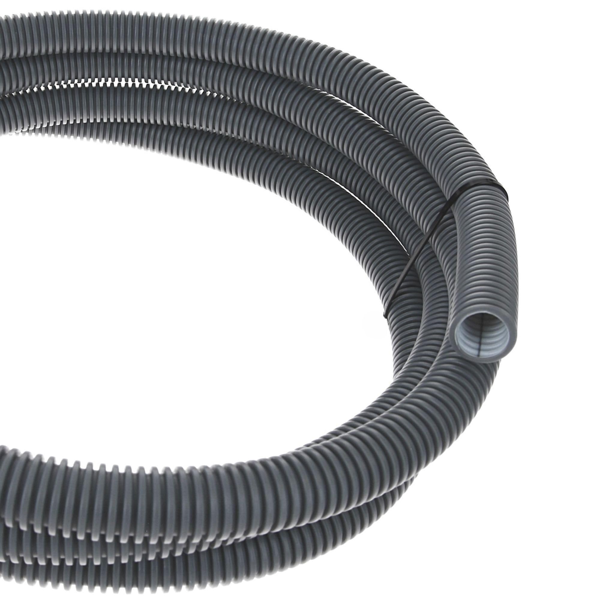 Kalitec - Tubo ondulato elettrico, 750 N, NW 32, AD 32 mm ID24,4 mm, grigio, ignifugo, per interni, esterni, posa del terreno, calcestruzzo, resistente agli urti, alla pressione, protezione del cavo e