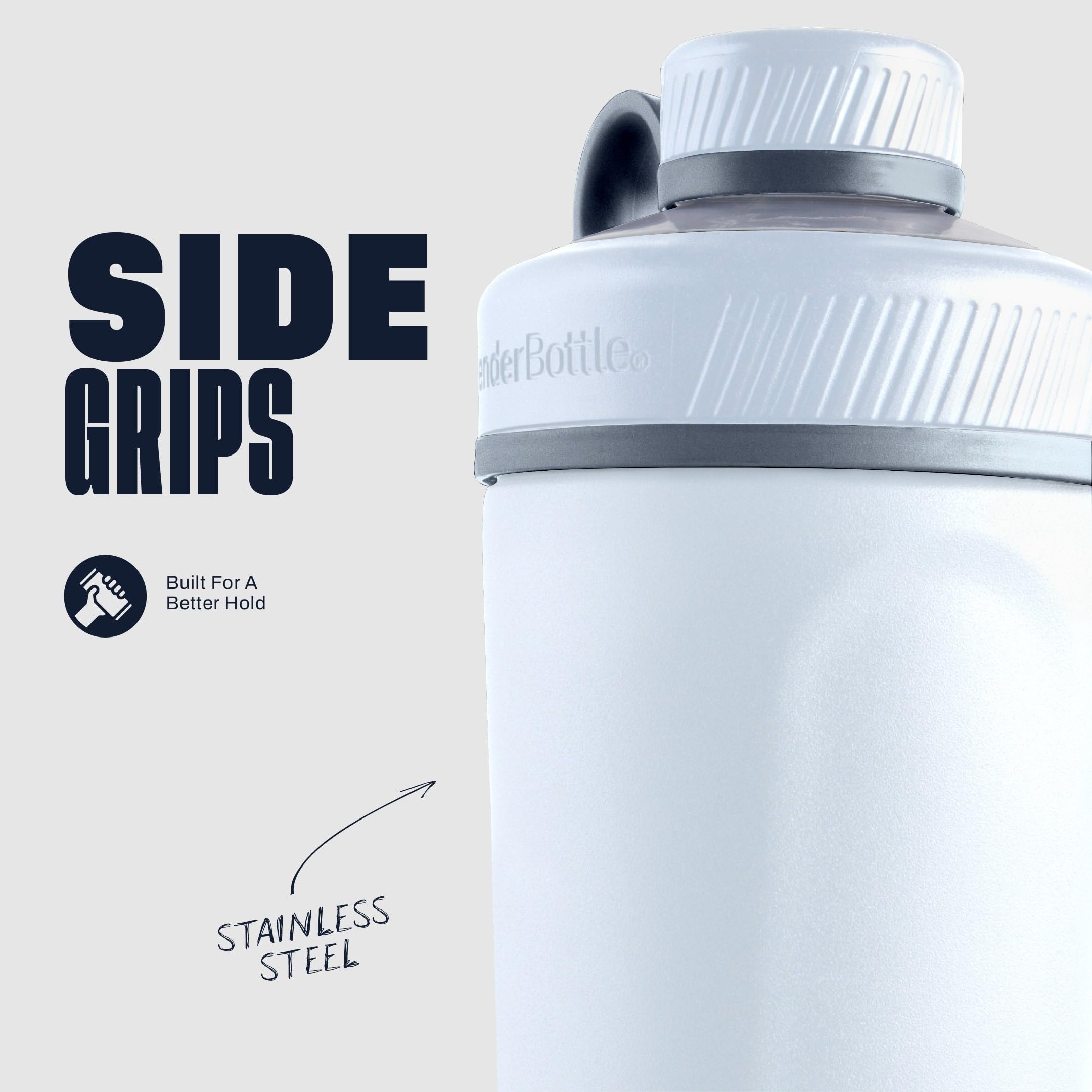 BlenderBottle Radian Stainless Steel Shaker Bottle 26 oz White — Amazon image 4