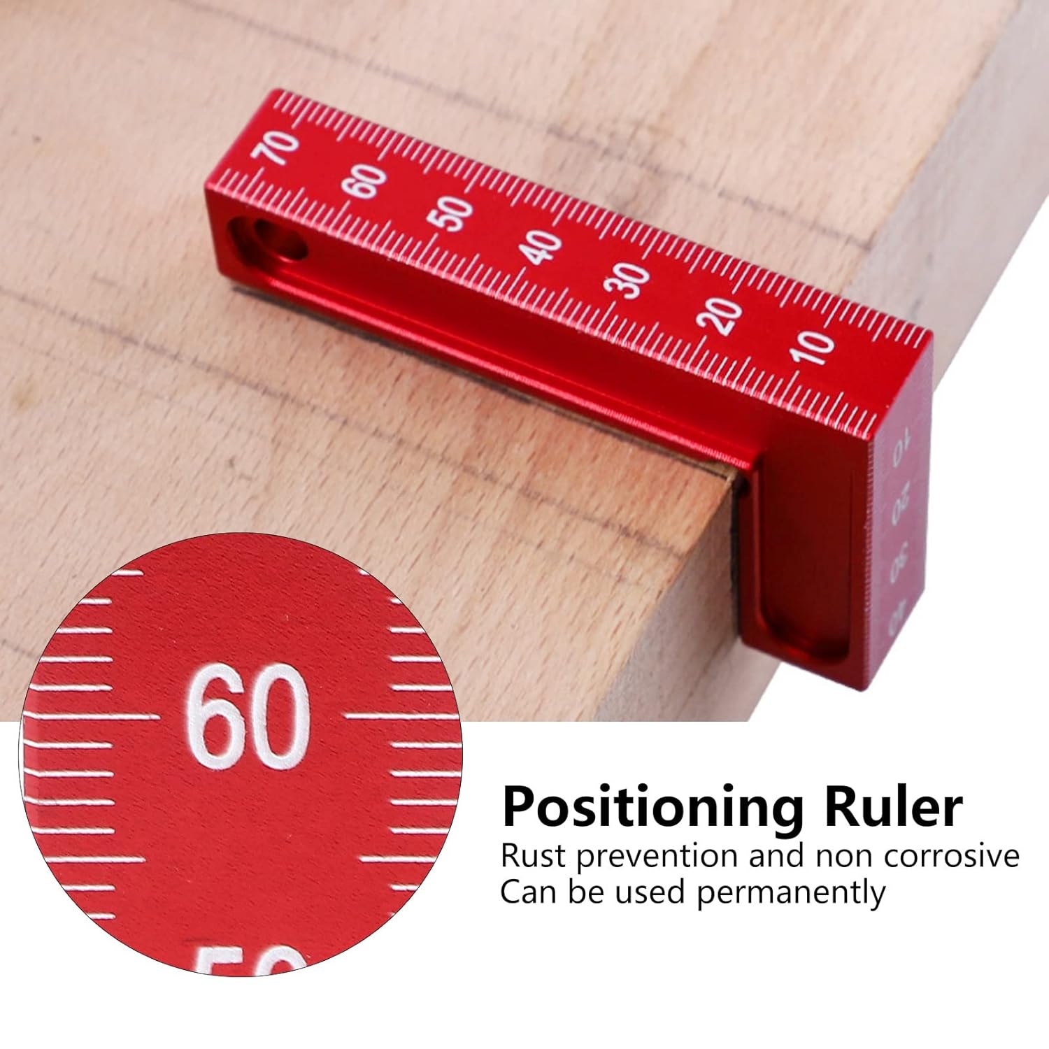 Protractor,Triangular,Square,Precision Measuring Steel Ruler,L Type, Rust Prevention Precise Laser Graduation Permanent Uses Positioning Squares Aluminum Alloy for Woodworking