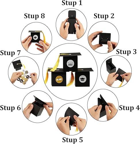 Miniatura 4 de Outus 60 cajas de dulces de graduación, regalos de fiesta de graduación de clase de 2025, cajas de regalo para centros de mesa de graduados con