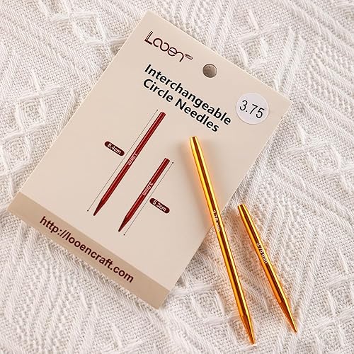 Miniatura 4 de Accesorios de agujas de tejer circulares intercambiables, tapones para agujas, llaves y conectores, kit redondo de aluminio adecuado para