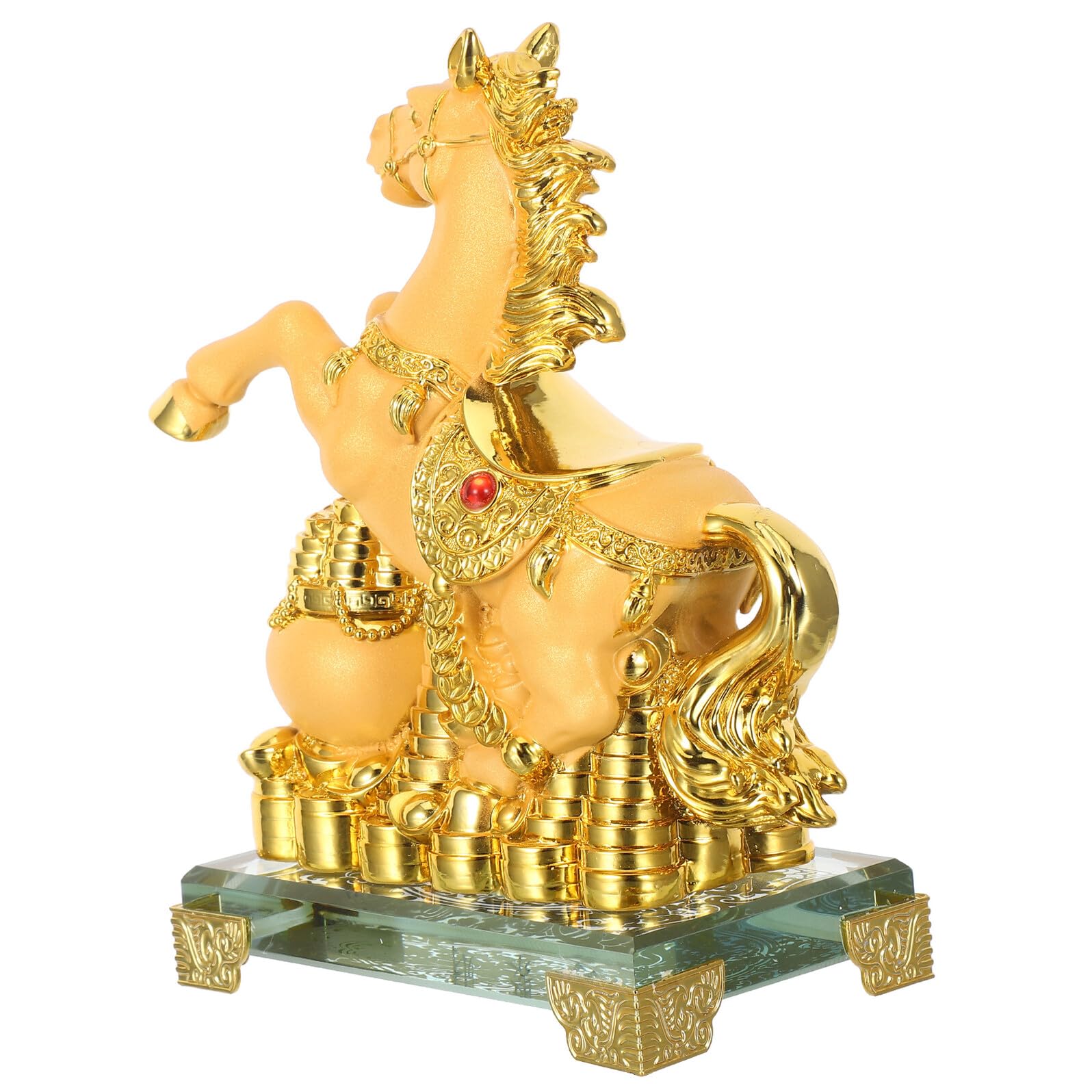Statuette de cheval décorative pour salon et bureau moderne figurine élégante en résine