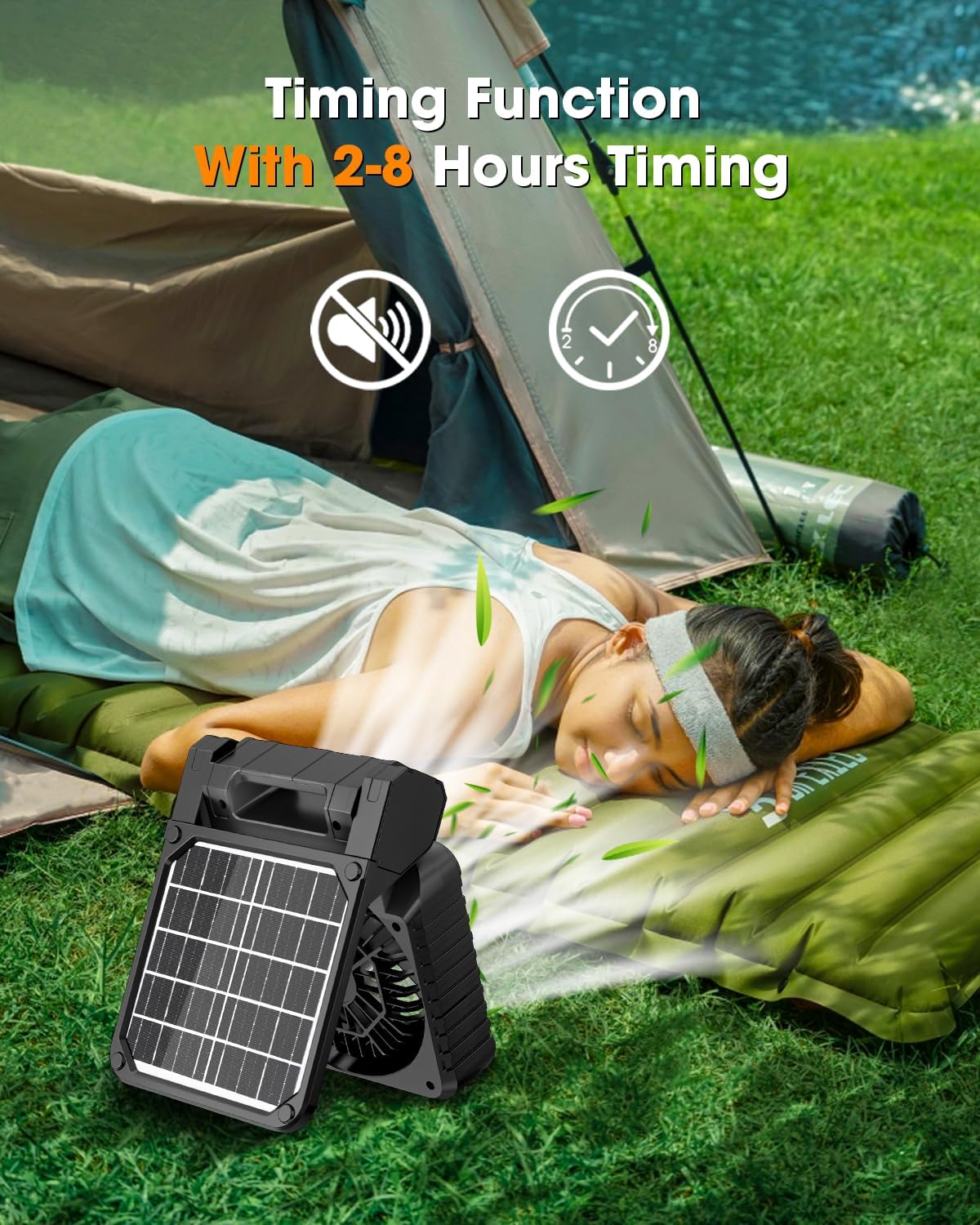 Ventilateur portatif de camping en plein air, chargement USB, téléphone Ventilateur portatif de camping en plein air, chargement USB, téléphone