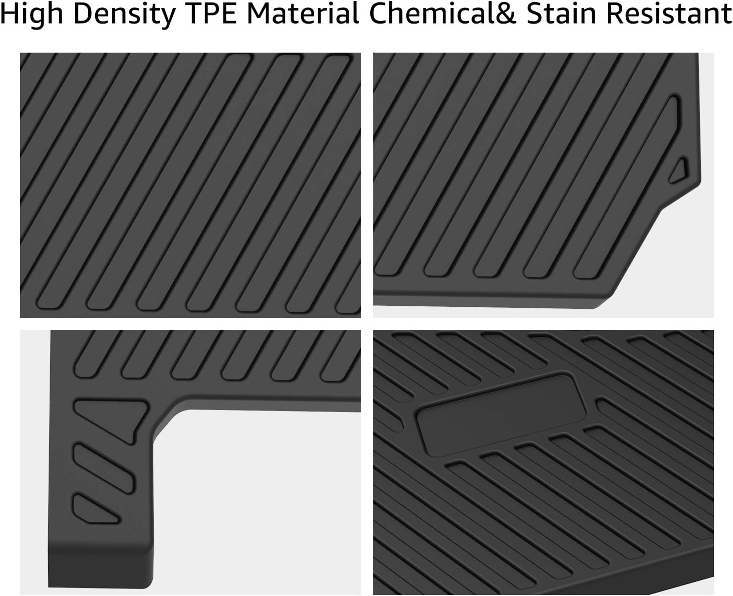 A & UTV PRO Front Floor Mats for Polaris Ranger 1000 XP 2018-2025, All Weather Protection Floor Liners for 2018-2025 Polaris Ranger XP / 1000 Crew Accessories Foot Mats Replace #2882780