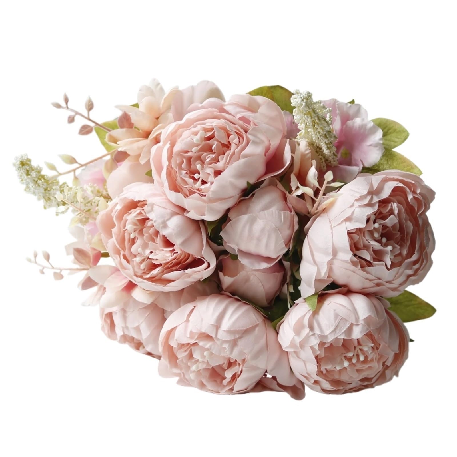 LuoAXINN Artificial Flower Branches 1/3/5pcs Artificial Peony Flowers Silk Fake Wedding DIY Bouquet(Pink1,3pcs)