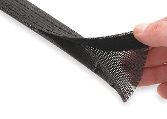 Sleeving, 0.500 in, 25 Ft, Black