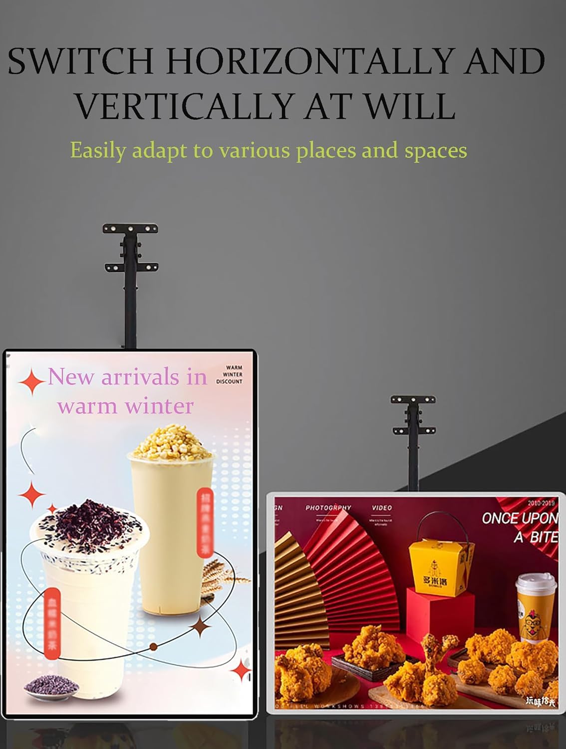 Ultra Slim LED Leuchtkasten mit Klickrahmen, beleuchtetes Posterdisplay, Menütafel mit LED-Hintergrundbeleuchtung, Wandmontierte Werbetafel für Restaurant, Café, Geschäfte (1pc)(Black Frame,60 * 90cm)
