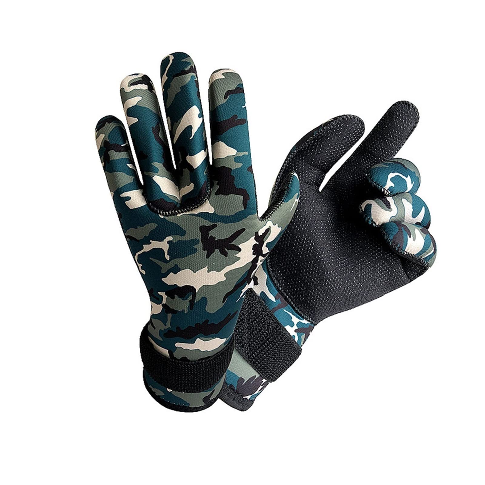 Guanti da immersione in neoprene 3MM Camouflage antiscivolo Guanti da caccia subacquei caldi Snorkeling Nuoto Guanti da immersione for pesca