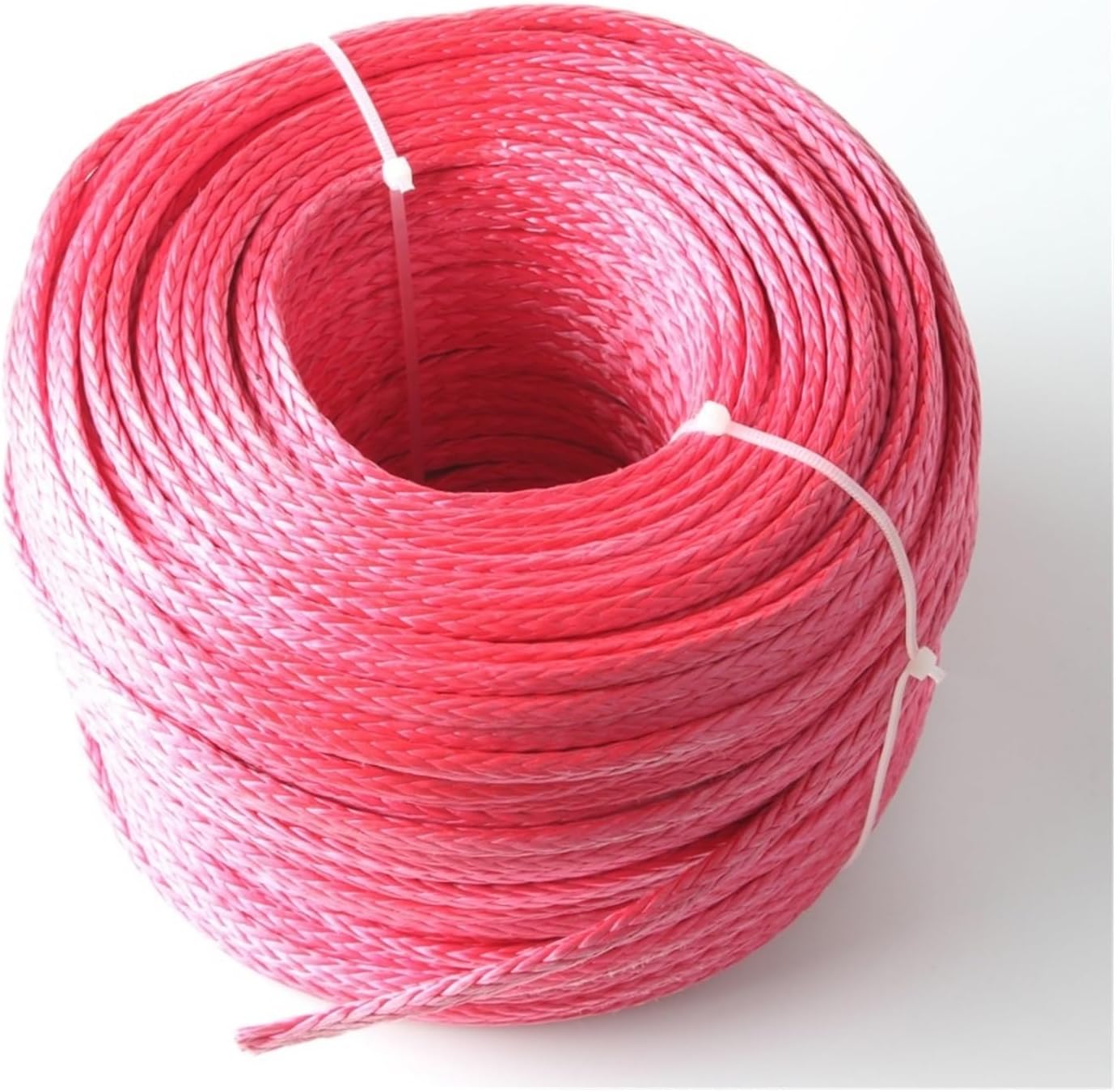 LIAMOS Winch Rope Cable, Synthetic Winch Rope 2865LBs Line Cable Hollow Braid 4mm 5/32'' 10M 12 Strands Sailboat Winch Towing Ropes Long Resistance to Wear(Yellow 10m)