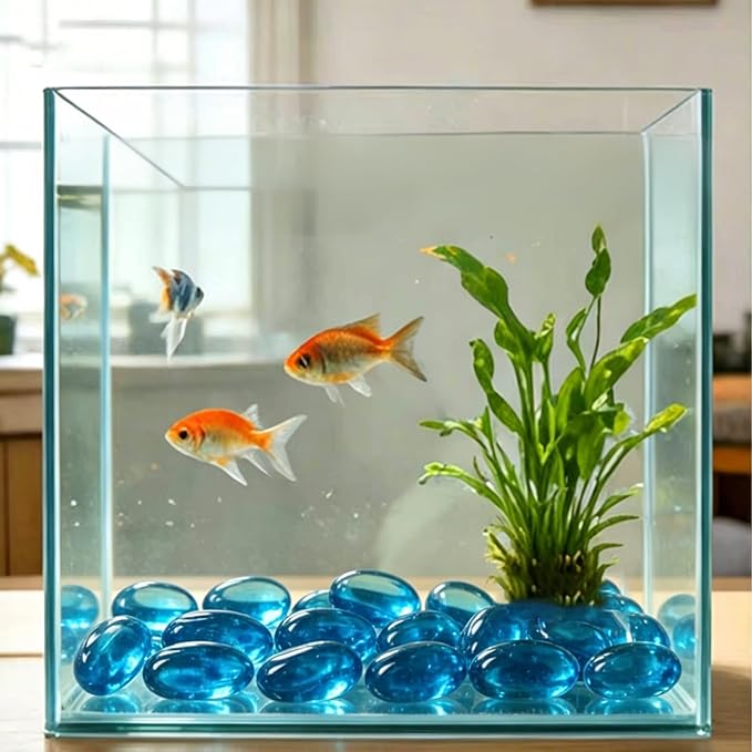 Piedras de Vidrio Marino Azul 0.55LB para Acuario Decoración miniatura 6