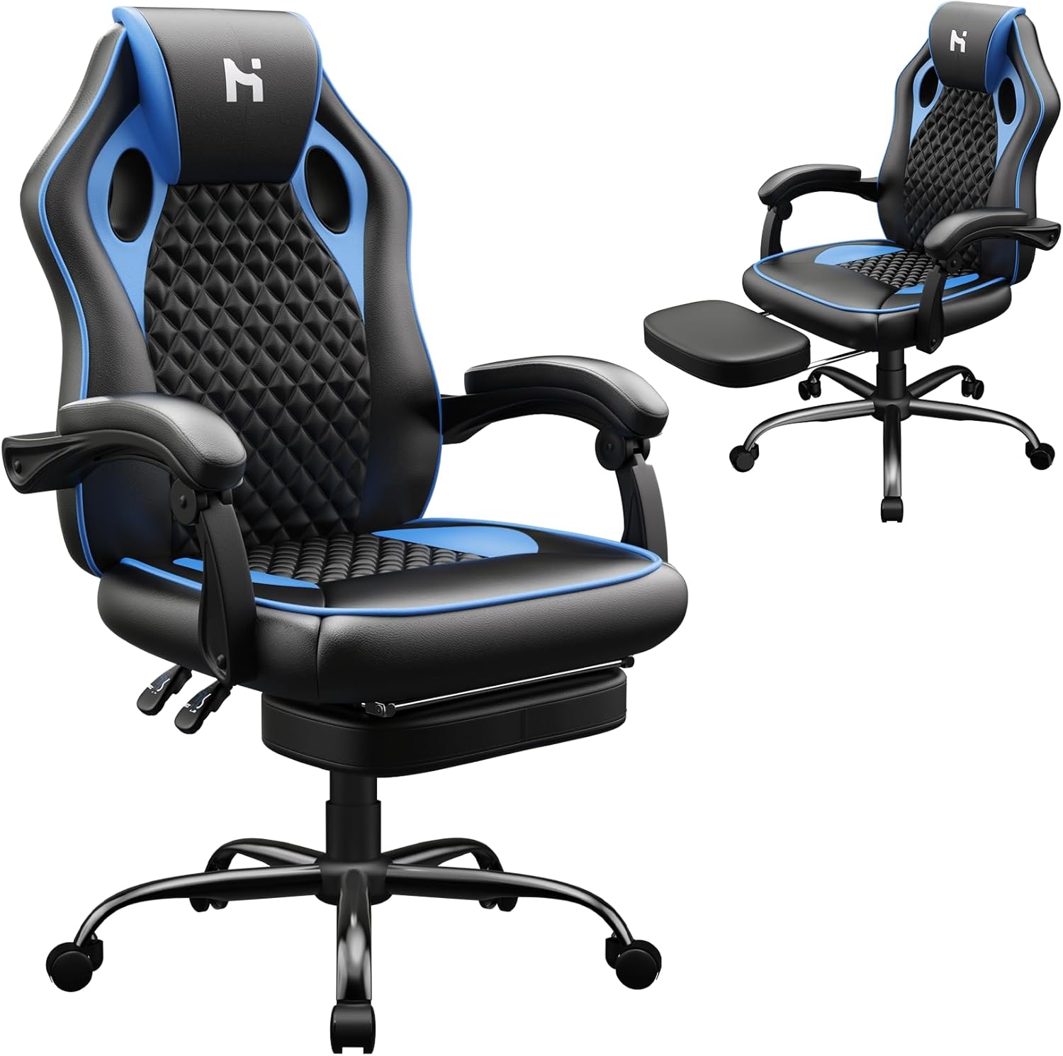 Gaming Chair with Footrest, Gamer Chair for Adults, Video