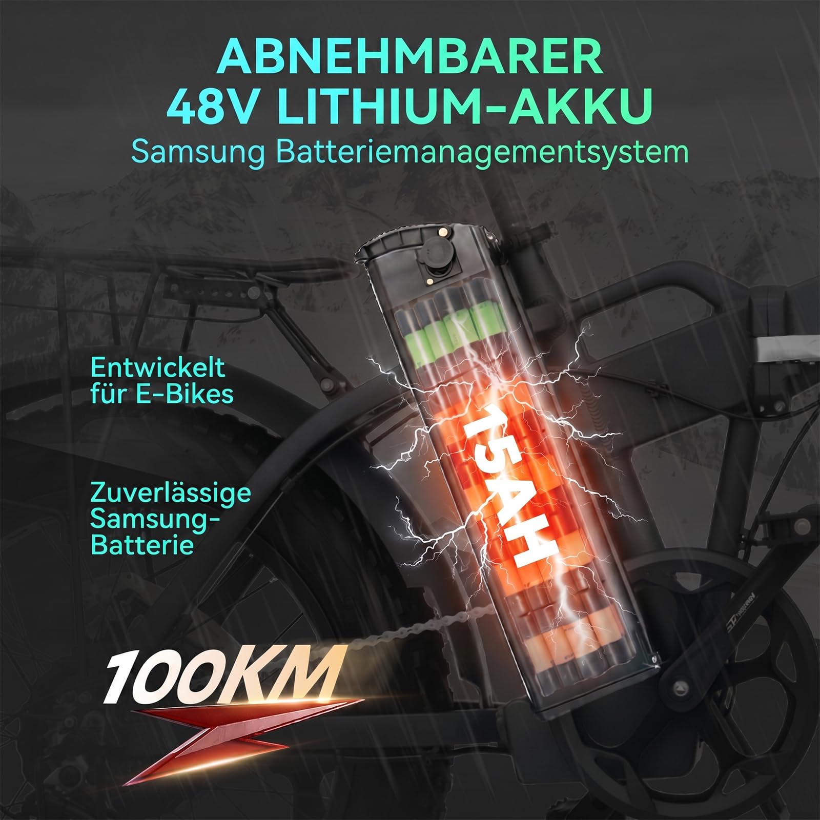 Bicicleta eléctrica plegable ligera de 20 pulgadas, batería extraíble de 48 V, 20 Ah, 15 Ah, 25 km/h, 250 W, 100 NM, alcance de 100 – 130 km, Shimano7Gang (azul, 48 V15 AH)