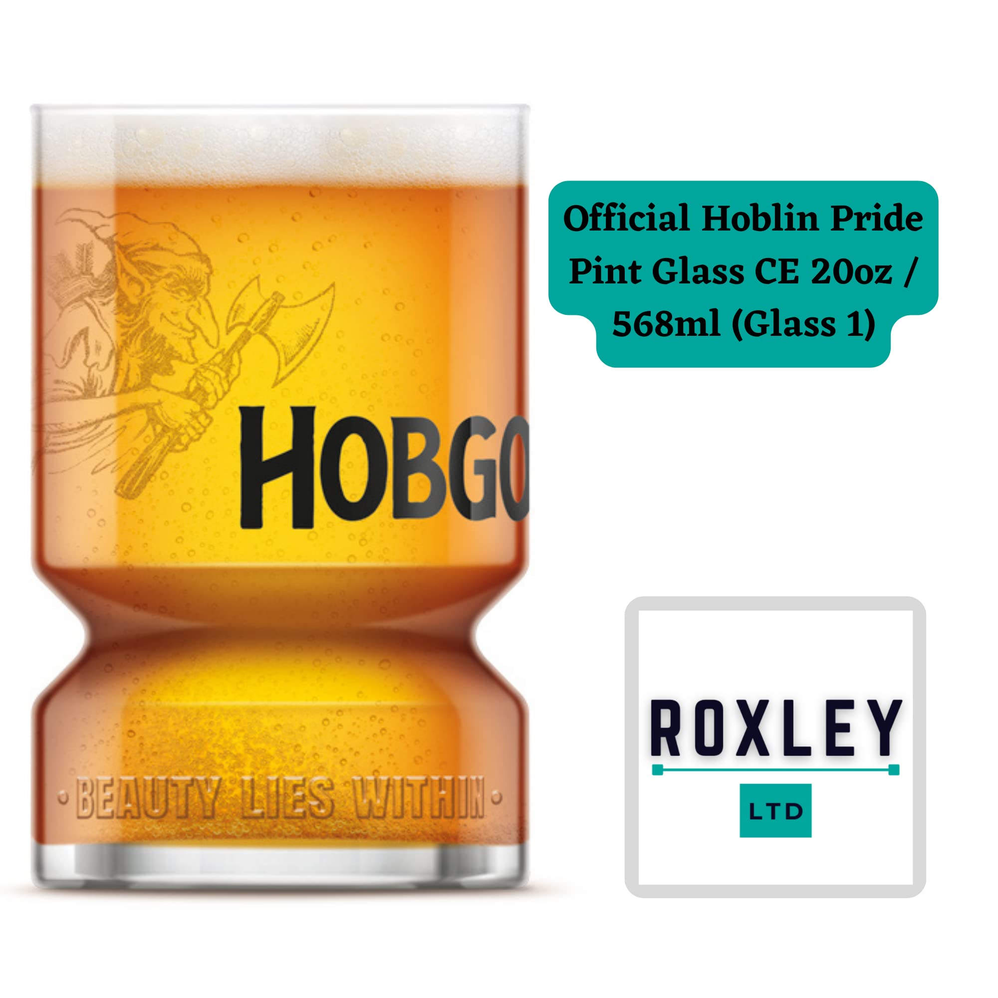 Roxley Hobgoblin Pint Glass - Beer Lover's Delight -2