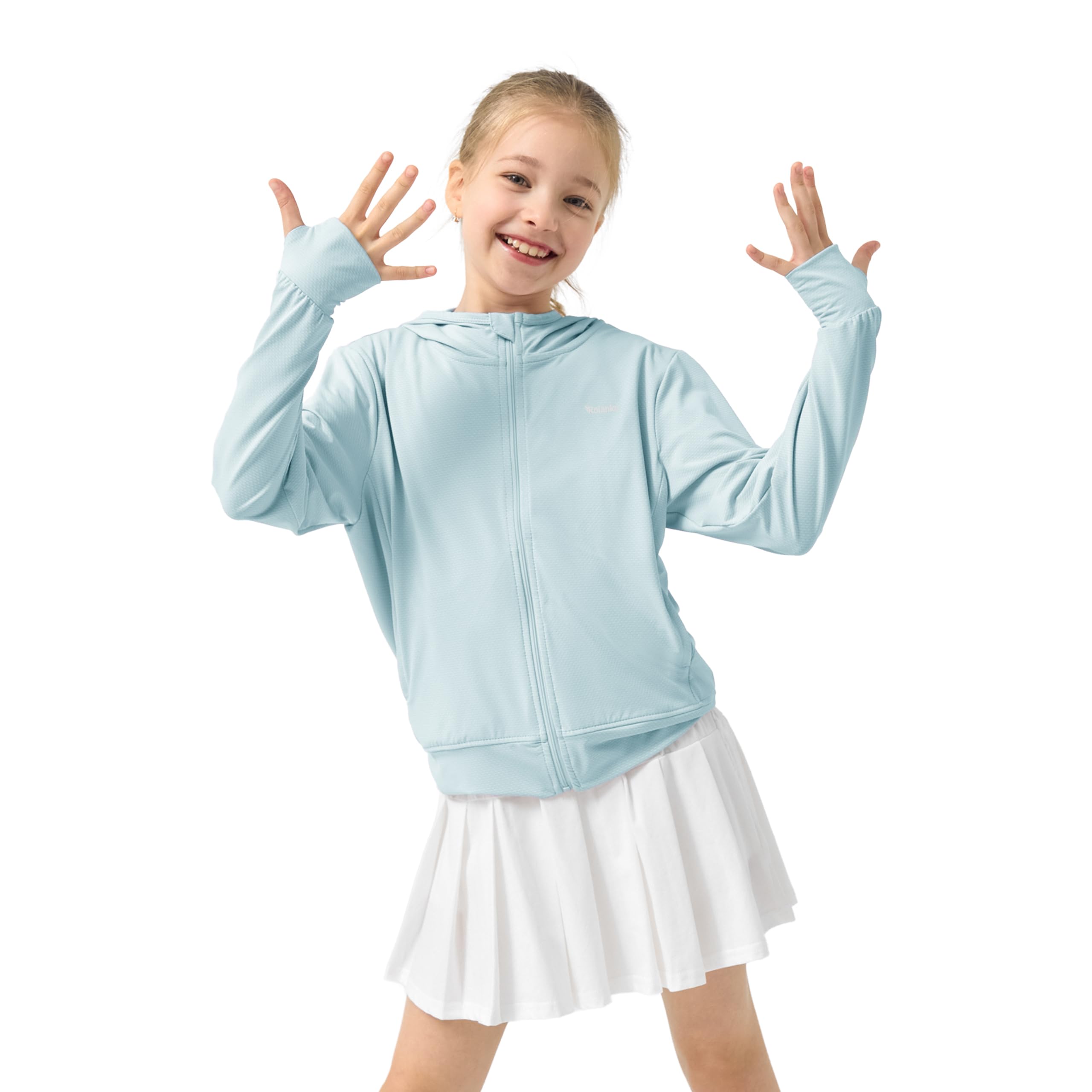 Rolanko Sweat à Capuche Zippé Pour Filles - Veste Chaud Confortable Avec Poches