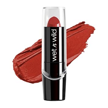 wet n wild Silk Finish Lipstick, Hydrating Rich Buildable Lip Color, Formulated with Vitamins A,E, Macadamia for Ultimate Hydration, Cruelty-Free & Vegan - Raging Red