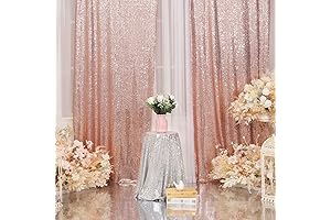 Sequin Backdrop Curtain: Eternal Beauty Glitter for Rose Gold Events