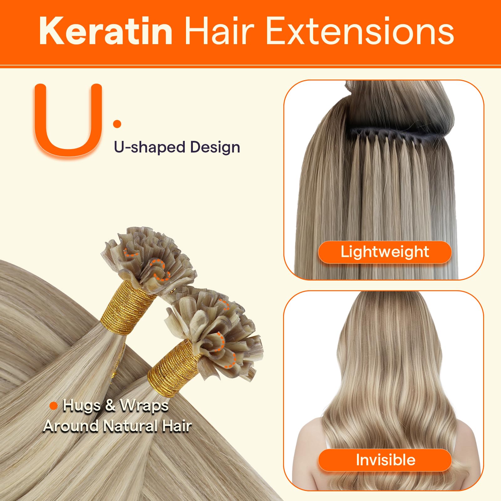 Amazon.com : Full Shine Utip Human Hair Extensions 18 Inch 