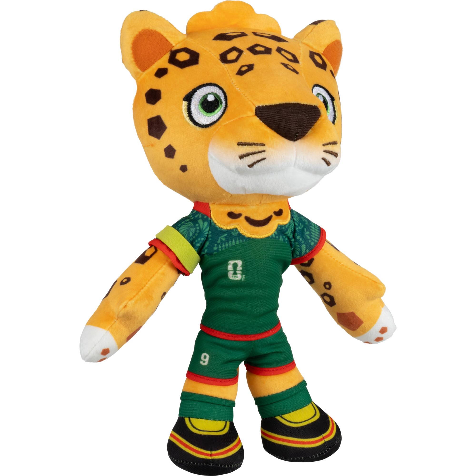 Jazwares FIFA® World Cup 2026 Mexico 8-Inch Plush - Official Zayu™ the Jaguar Mascot with Green Uniform, Soft Collectible Toy for Fans - Ages 3+ - 4