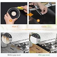 Vista 4 de Funda para estufa de gas, protector de quemador superior para estufa de gas Samsung, protector reutilizable, revestimiento de horno, antiadherente