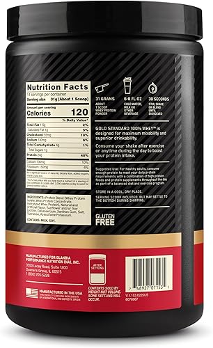Vista 239 de Optimum Nutrition Estándar dorado 100% Proteína de Suero de Leche en Polvo, Pie de lima, 1.8 Libra
