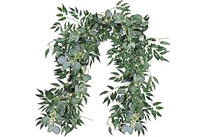 Cascading Greenery Garland with Eucalyptus and Willow Intertwined