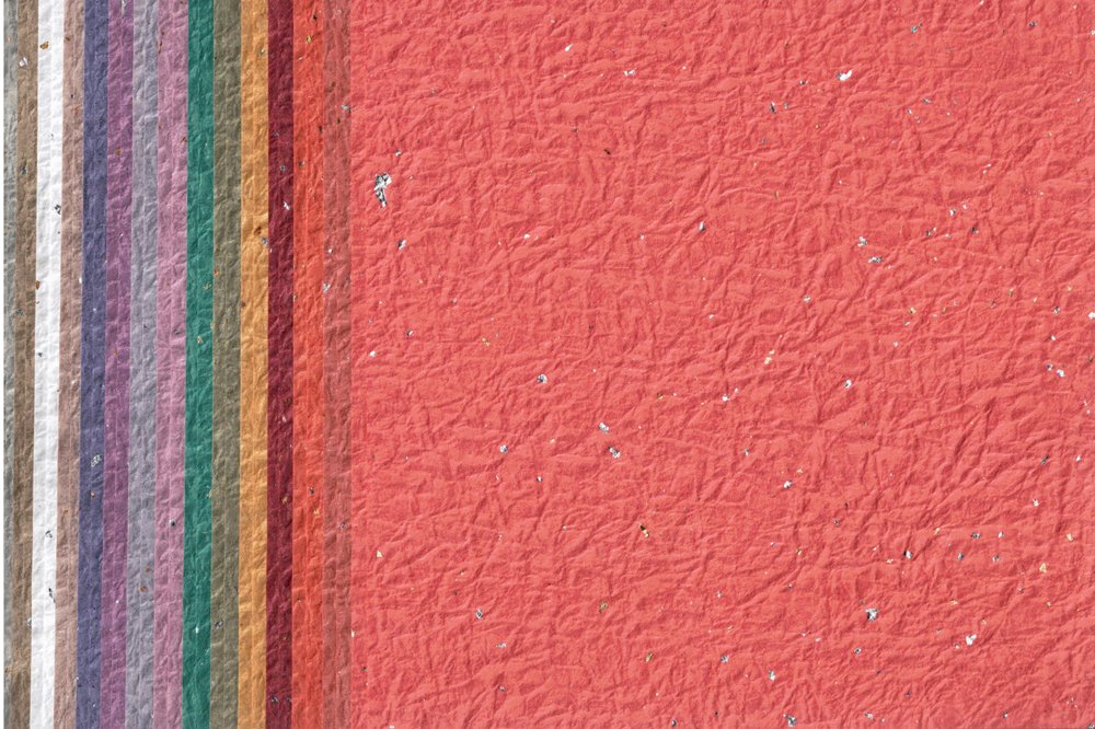 Japanese Color Momi Washi Paper Gold and Silver Flushing, 5.9 inches (15 cm), 15 Colors, 30 Sheets
