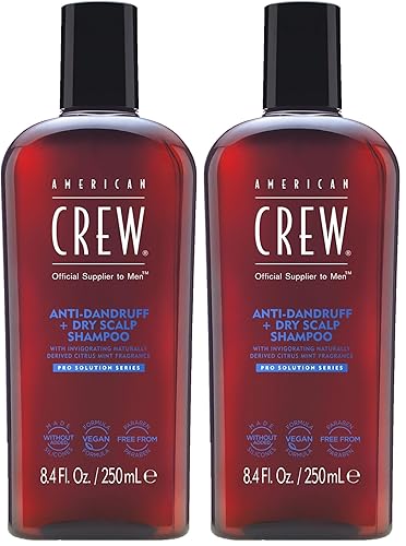 Miniatura 7 de American Crew Champú anticaspa + cuero cabelludo seco para hombres, regalo de cuidado del cabello para él, aroma a menta cítrica, 8.4 onzas líquidas