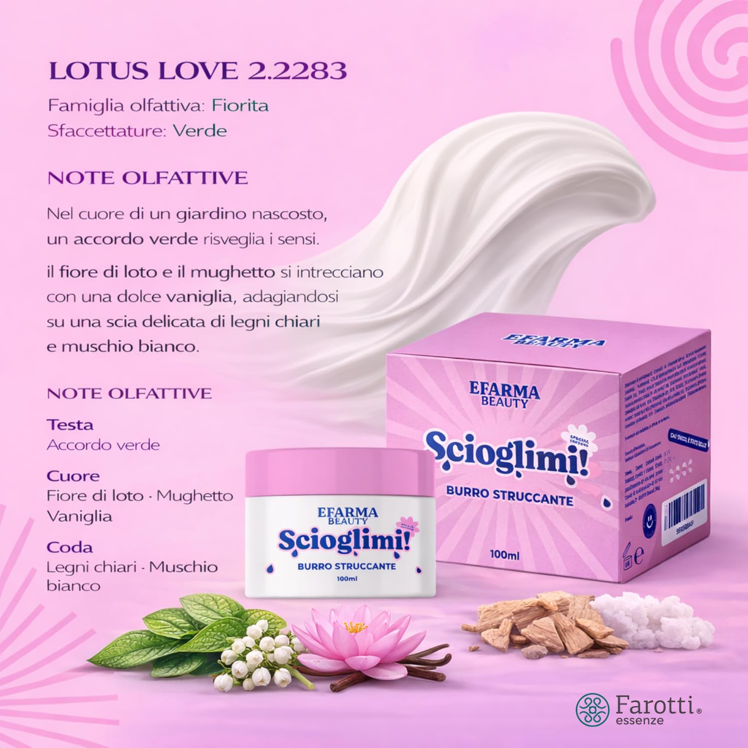 eFarma Beauty Scioglimi! Burro Struccante Viso Delicato 100 ml con Burro di Karité e Vitamina E Made in Italy