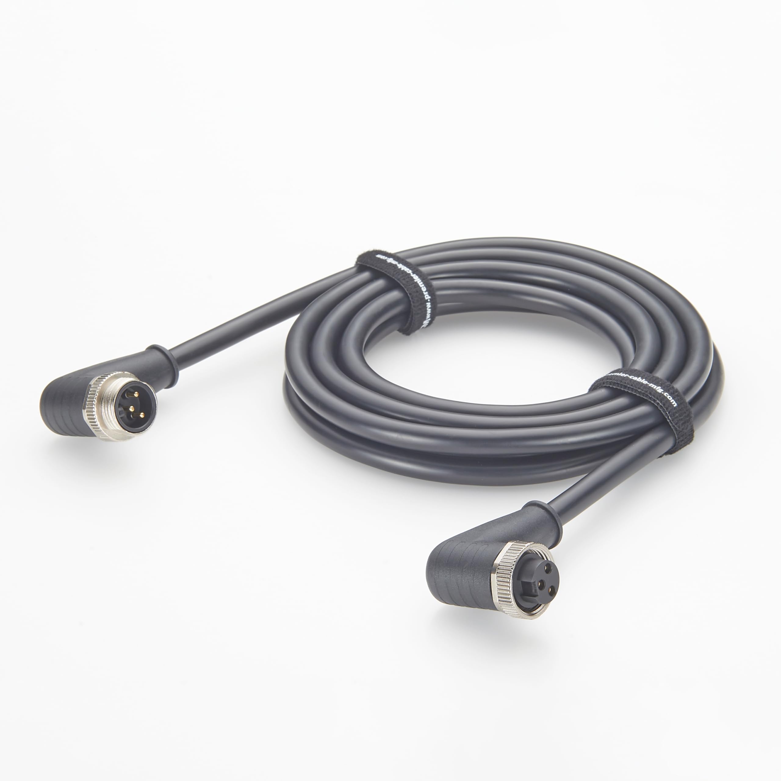 7/8"-Rundstecker-Winkelkabel (Stecker auf Buchse), 3-poliges Netzkabel, 14 AWG, kompatibel mit Turck WSM WKM 34-M S4000 für DeviceNet, Sensoren oder industrielle Automatisierungssysteme 3m